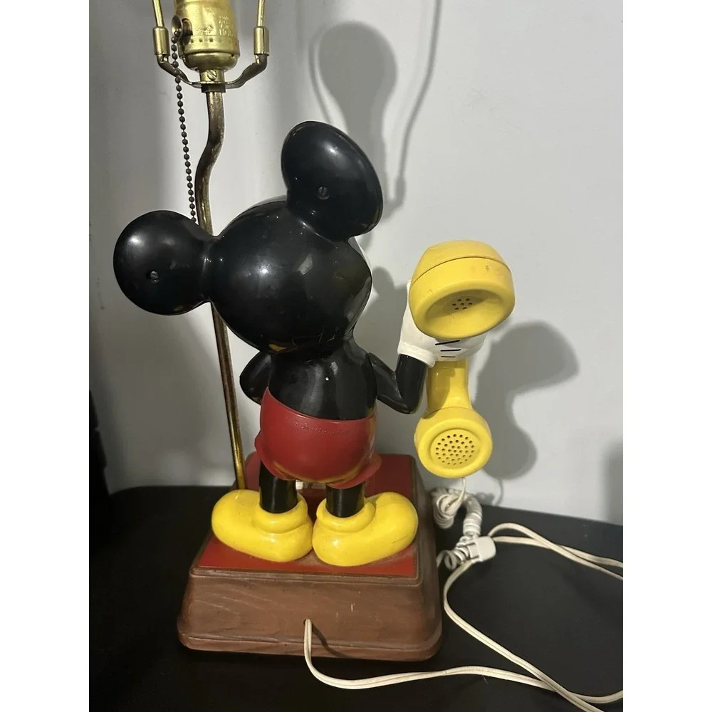 Vintage Disney Mickey Mouse Phone Lamp Phone & Lamp Works As Should